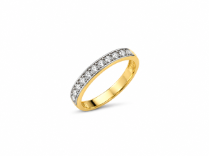 Pierścionek z brylantami 0,39 ct żółte złoto 585 P 1894 B – Jubiler Azuryt