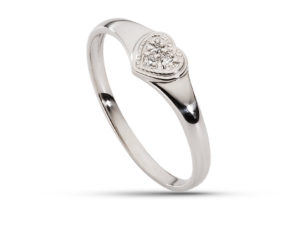Pierścionek z brylantami białe złoto 585 AZ0008 – brylanty 0,04 ct