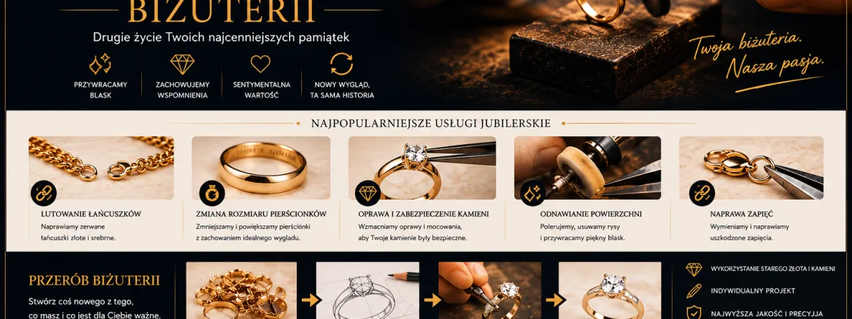 Naprawa i przerób biżuterii Jubiler Azuryt