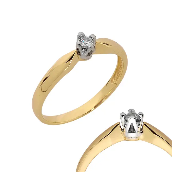 Pierścionek z brylantem - Wzór PB 0107 B