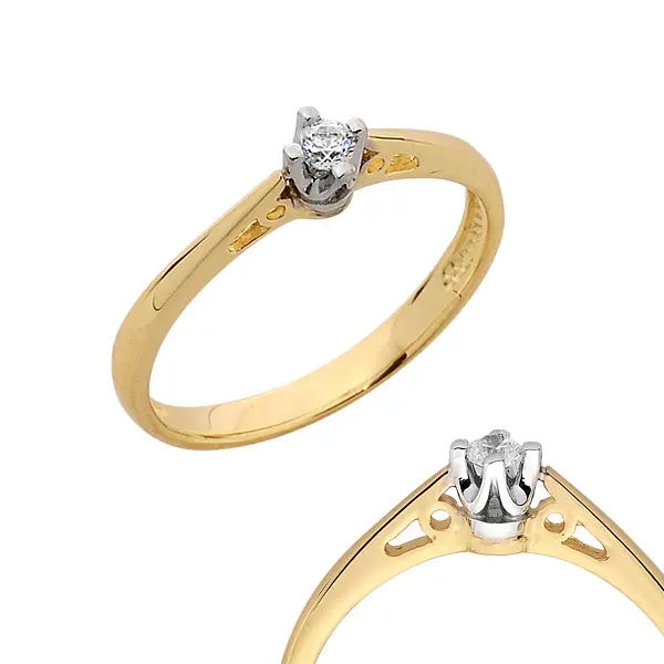 Pierścionek z brylantem - Wzór PB 0109 B