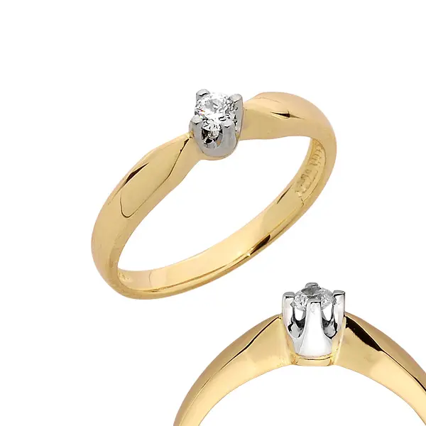 Pierścionek z brylantem - Wzór PB 0113 B