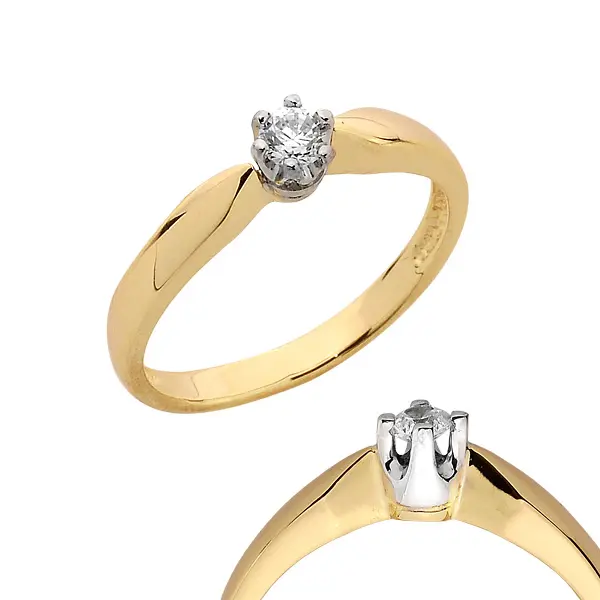 Pierścionek z brylantem - Wzór PB 0114 B