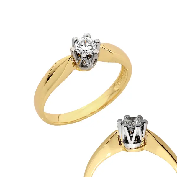 Pierścionek z brylantem - Wzór PB 0137 B