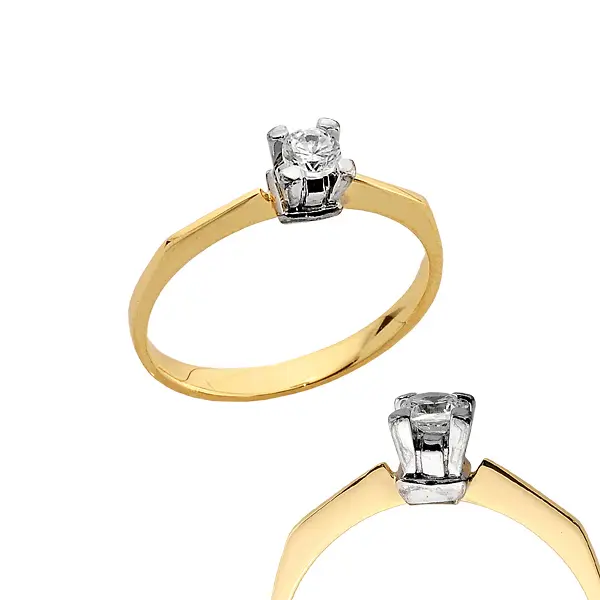 Pierścionek z brylantem - Wzór PB 0172 B