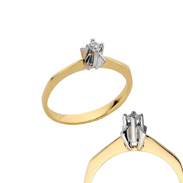 Pierścionek z brylantem - Wzór PB 0173 B