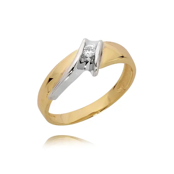 Pierścionek z brylantem - Wzór PB 0082 B