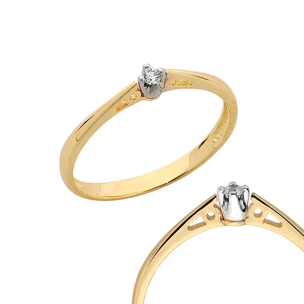 Pierścionek z brylantem - Wzór PB 0098 B