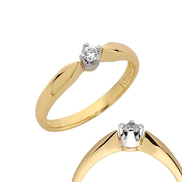 Pierścionek z brylantem - Wzór PB 0103 B