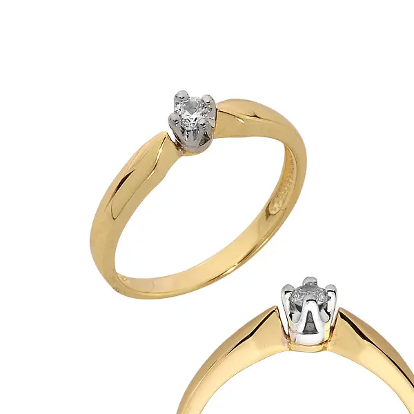 Pierścionek z brylantem - Wzór PB 0105 B