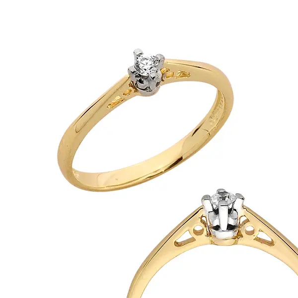 Pierścionek z brylantem - Wzór PB 0111 B