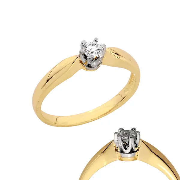 Pierścionek z brylantem - Wzór PB 0124 B