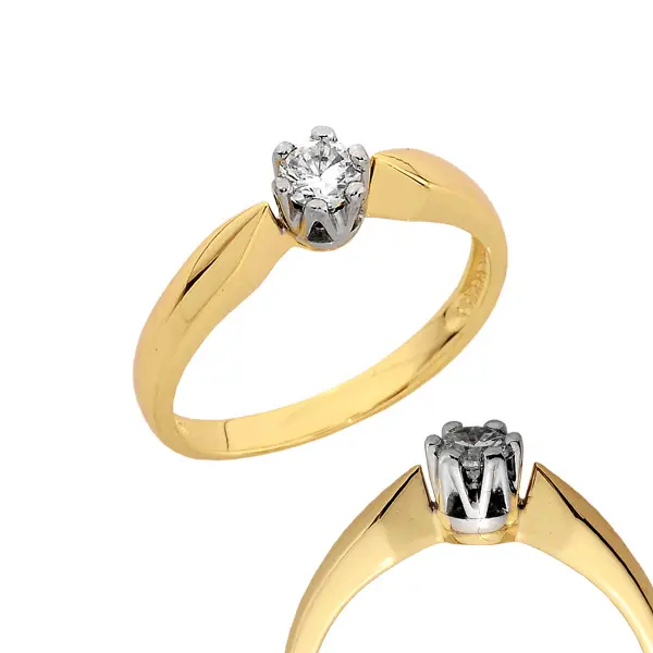 Pierścionek z brylantem - Wzór PB 0125 B