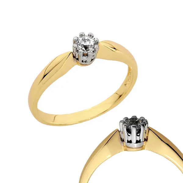 Pierścionek z brylantem - Wzór PB 0126 B