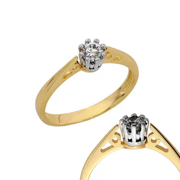 Pierścionek z brylantem - Wzór PB 0131 B