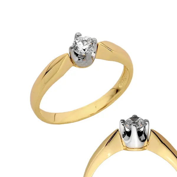 Pierścionek z brylantem - Wzór PB 0133 B