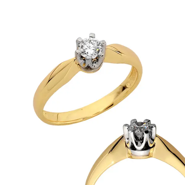 Pierścionek z brylantem - Wzór PB 0134 B