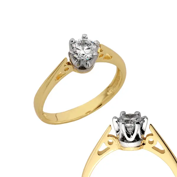 Pierścionek z brylantem - Wzór PB 0139 B