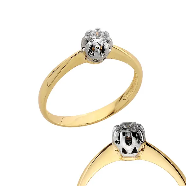 Pierścionek z brylantem - Wzór PB 0166 B