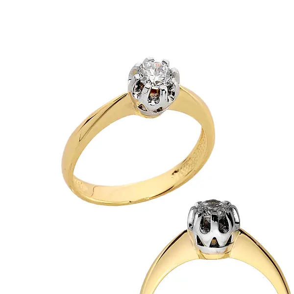 Pierścionek z brylantem - Wzór PB 0167 B