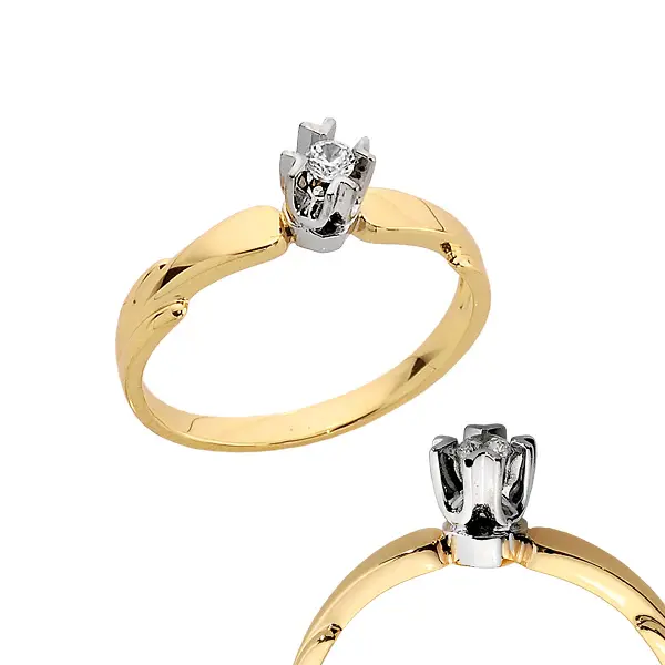 Pierścionek z brylantem - Wzór PB 0177 B