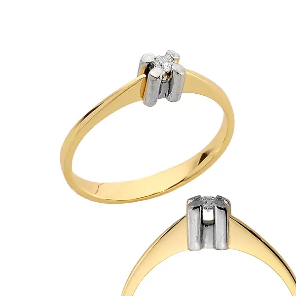 Pierścionek z brylantem - Wzór PB 0178 B