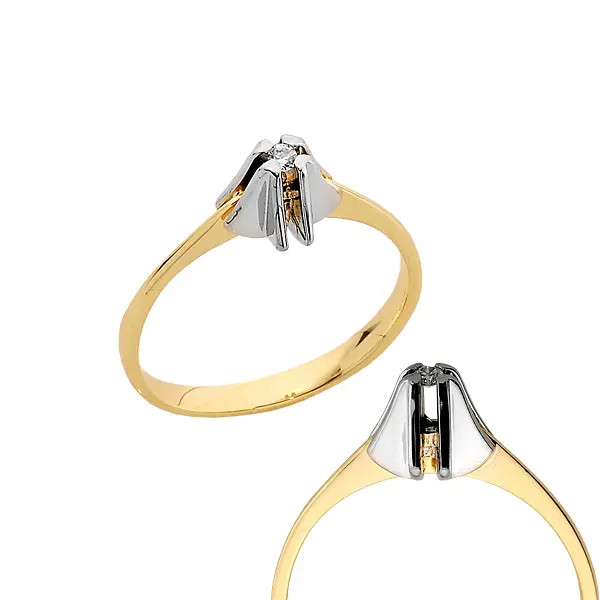 Pierścionek z brylantem - Wzór PB 0183 B