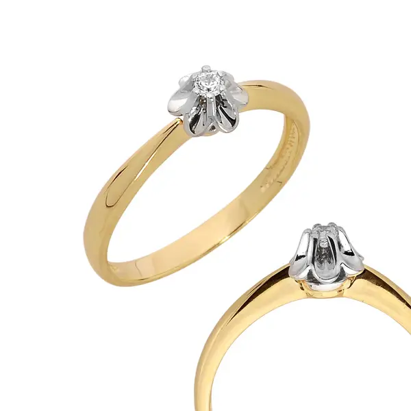 Pierścionek z brylantem - Wzór PB 0087 B