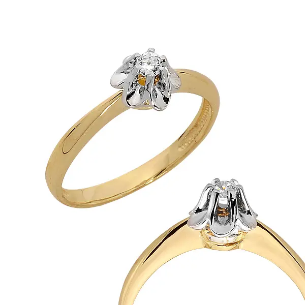 Pierścionek z brylantem - Wzór PB 0088 B