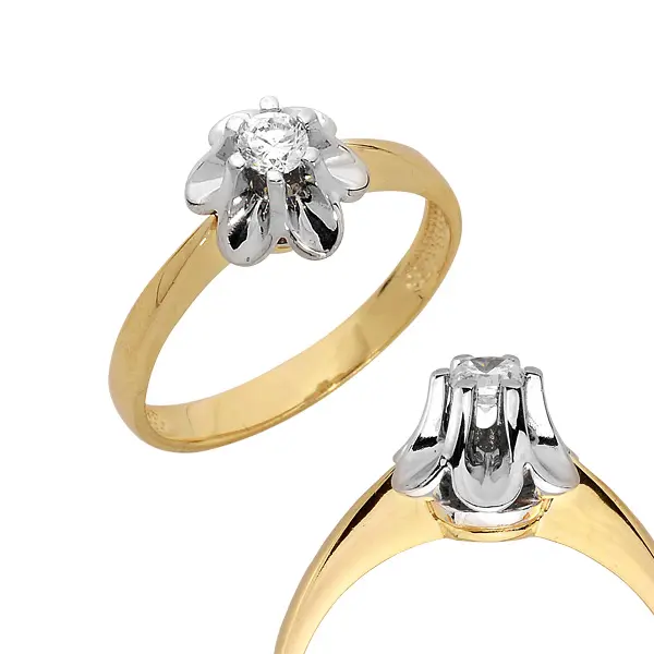 Pierścionek z brylantem - Wzór PB 0090 B