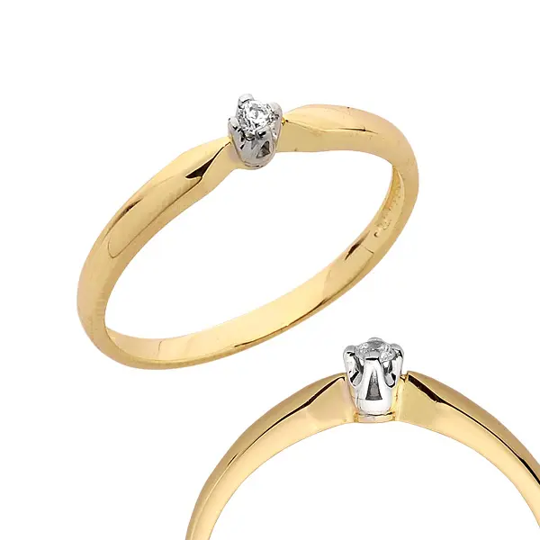 Pierścionek z brylantem - Wzór PB 0095 B