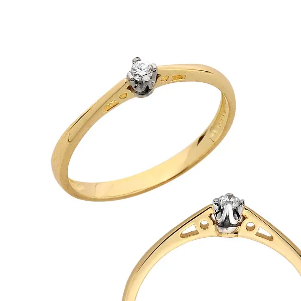 Pierścionek z brylantem - Wzór PB 0099 B