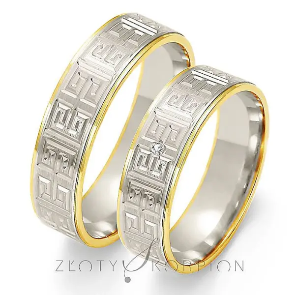 Obrączki ślubne - Wzór OP - 19