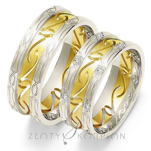 Obrączki ślubne - Wzór OP - 13
