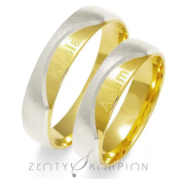Obrączki ślubne - Wzór OP - 2