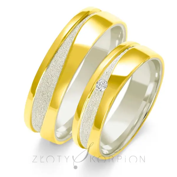 Obrączki ślubne - Wzór OP - 3