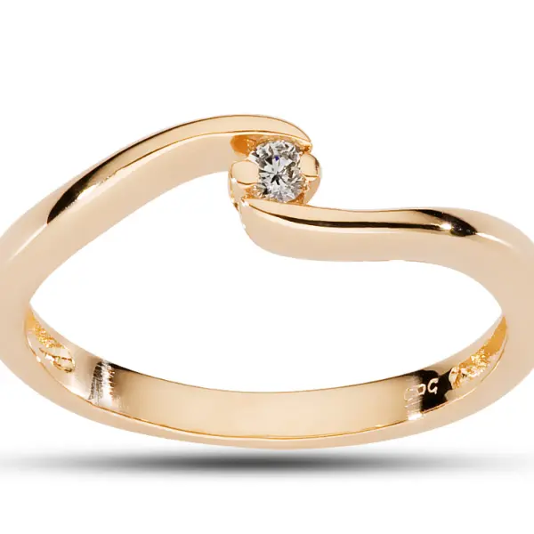 Pierścionek z brylantem - Wzór AZ0001