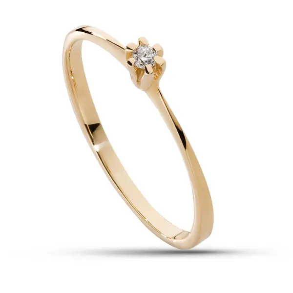 Pierścionek z brylantem - Wzór AZ0027