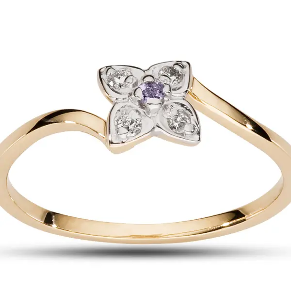 Pierścionek z brylantem - AZ0018