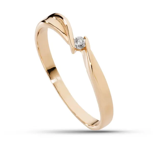 Pierścionek z brylantem - Wzór AZ0021