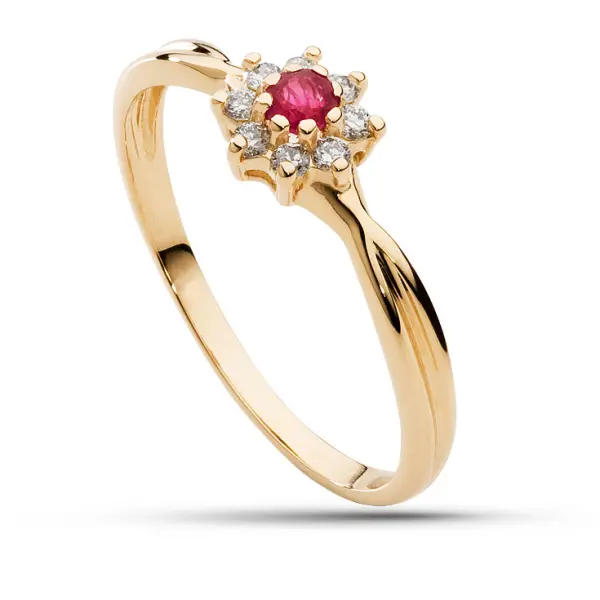 Pierścionek z brylantem - Wzór AZ0012