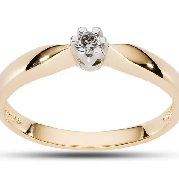 Pierścionek z brylantem - Wzór AZ0028