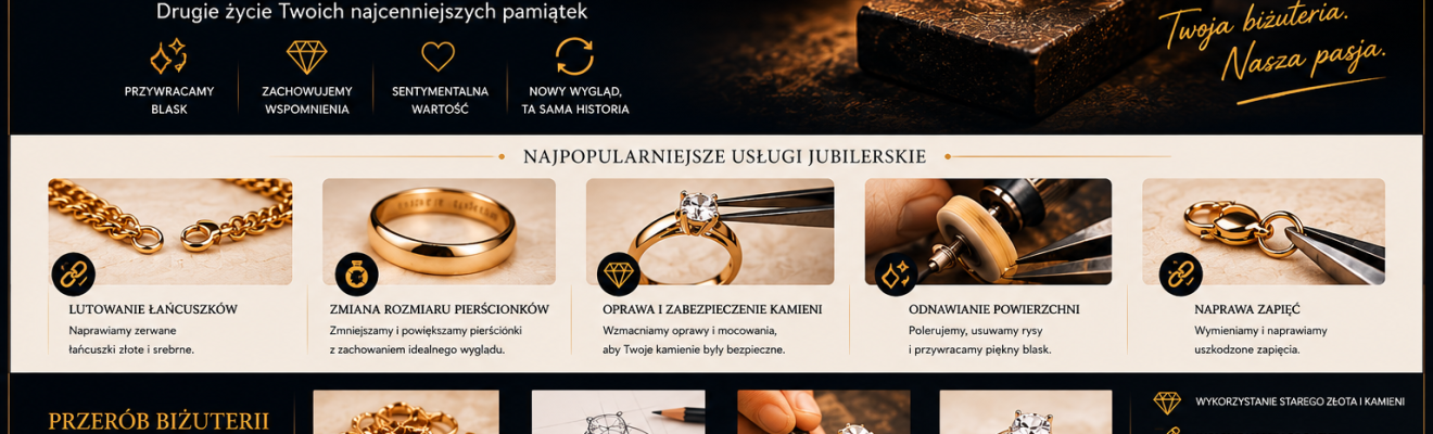 Naprawa i przerób biżuterii Jubiler Azuryt