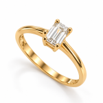 Pierścionek z diamentem laboratoryjnym 0,56 ct Emerald Cut złoto 585