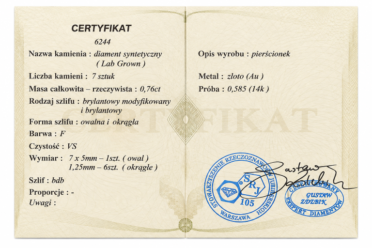 certyfikat